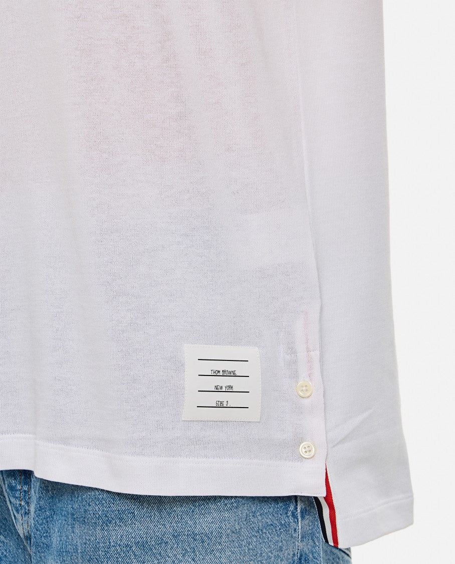 Thom Browne Ribbed Cuff Polo Shirt