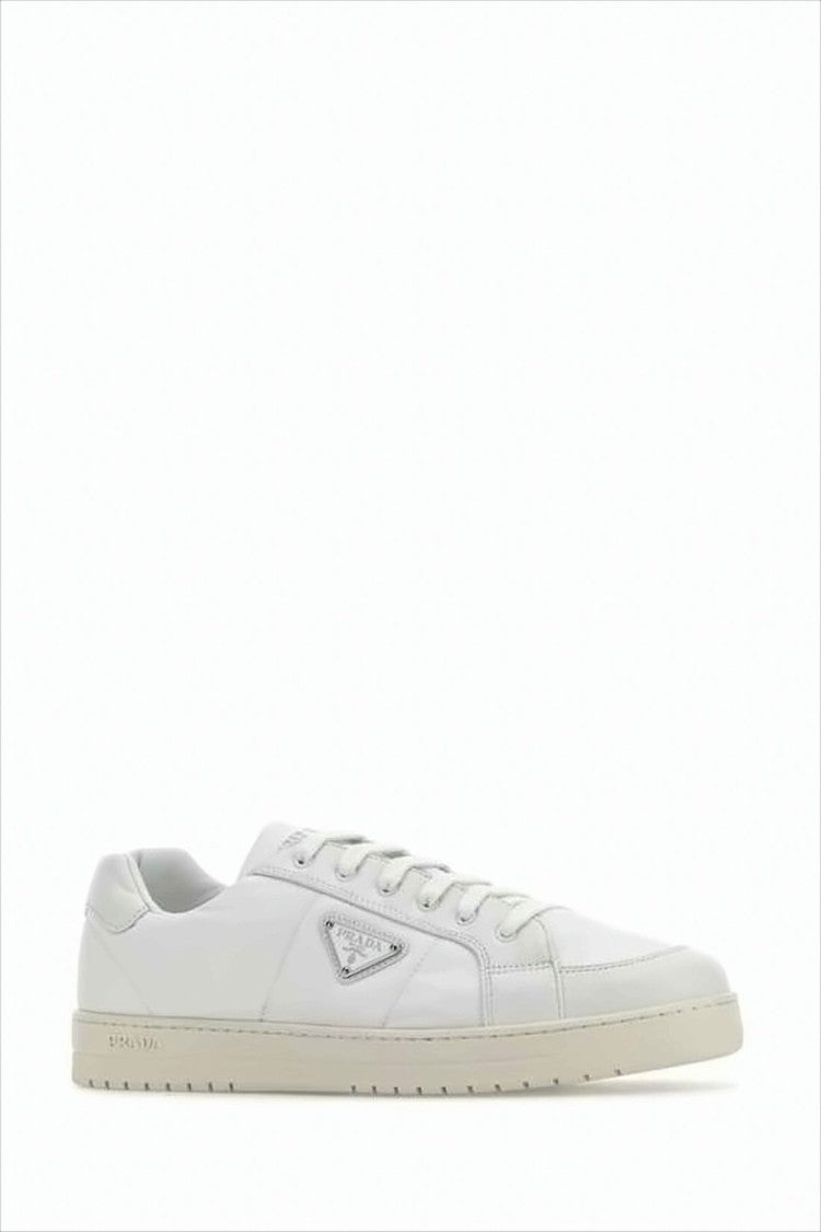 Prada Minimalist Low-Top Sneakers In Recycled Nylon And Leather