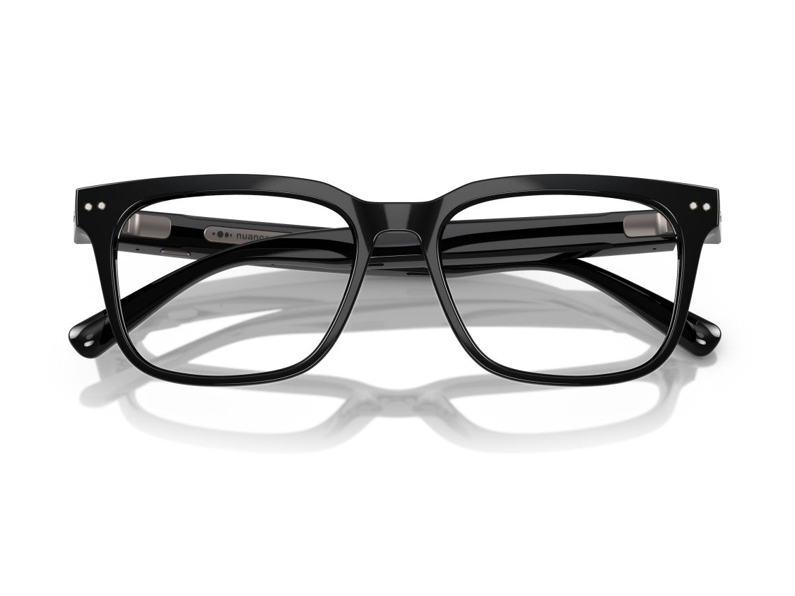 Nuance Audio Black 0Aw5004 Glossy Square Sunglasses