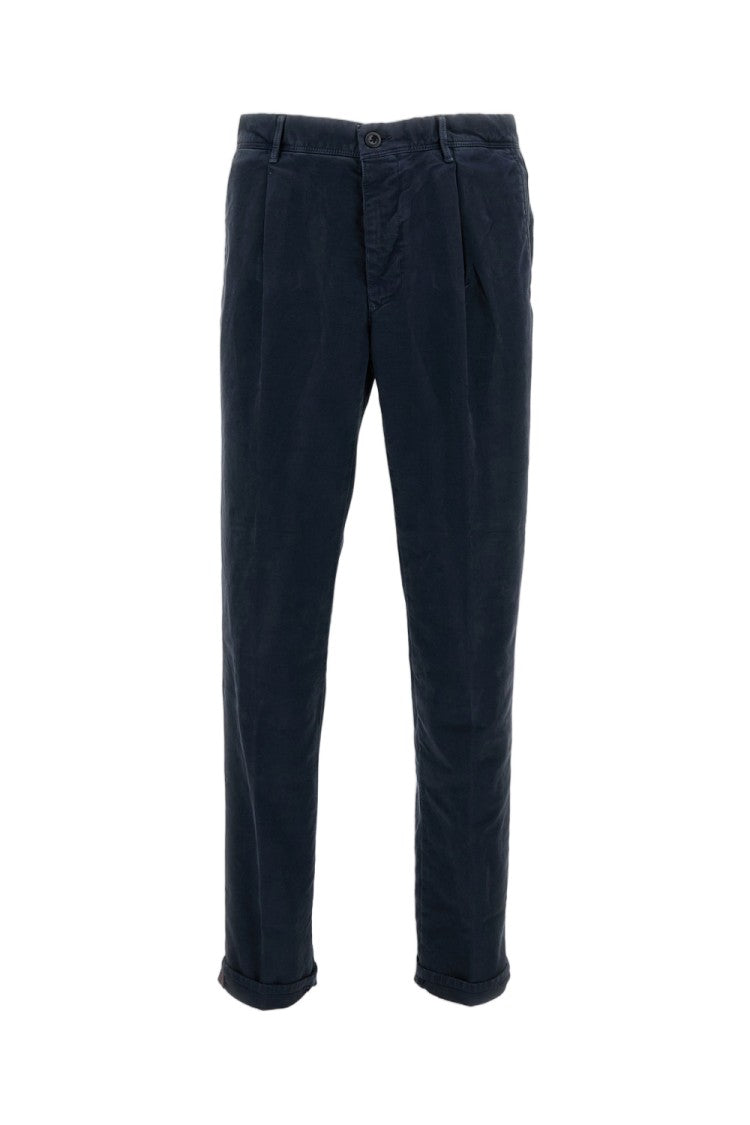 Incotex Tailored Cotton Trousers With Back Flap Pockets