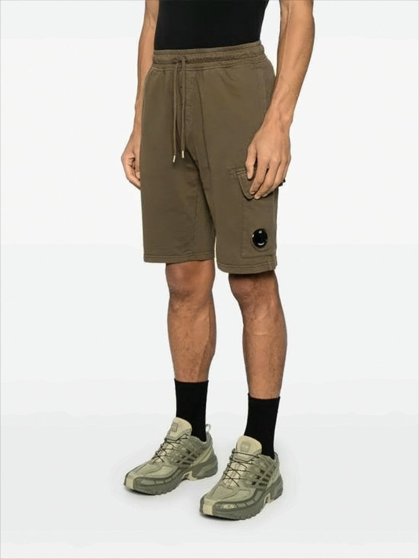 C.P. Company Relaxed Fit Brown Shorts With Flap Pocket