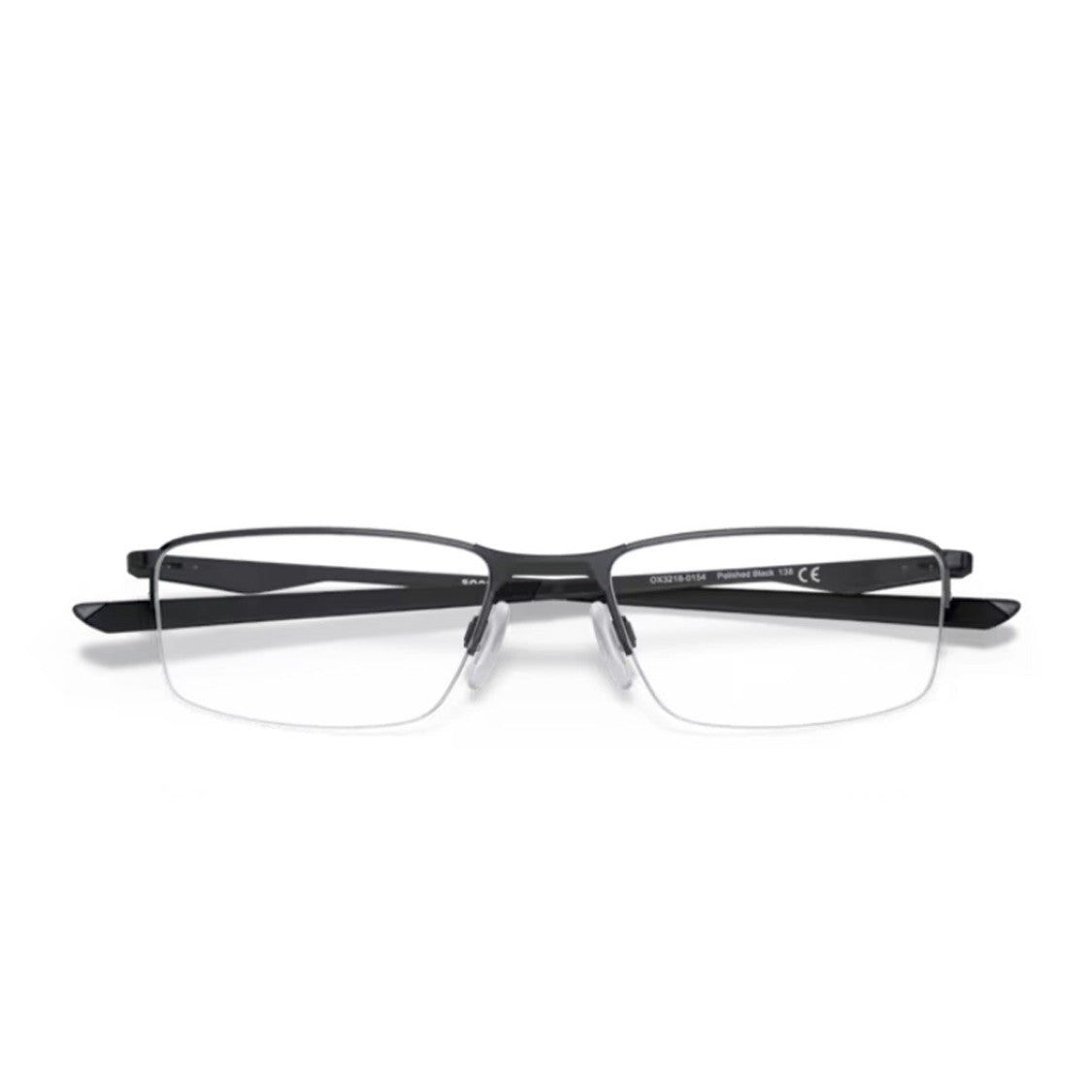 Oakley Black Ox3218 Socket 5.5 Metal Rectangular Sunglasses
