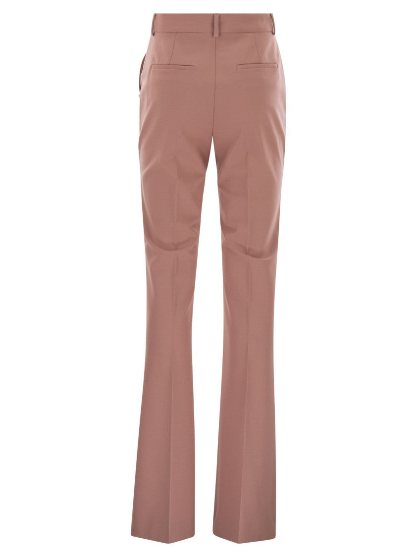 Sportmax Flared Hem Trousers With Tailored Finishing