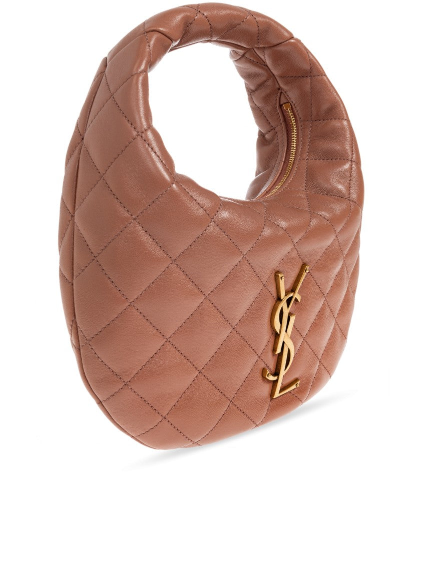Saint Laurent Icare Xl Quilted Brown Shoulder Bag