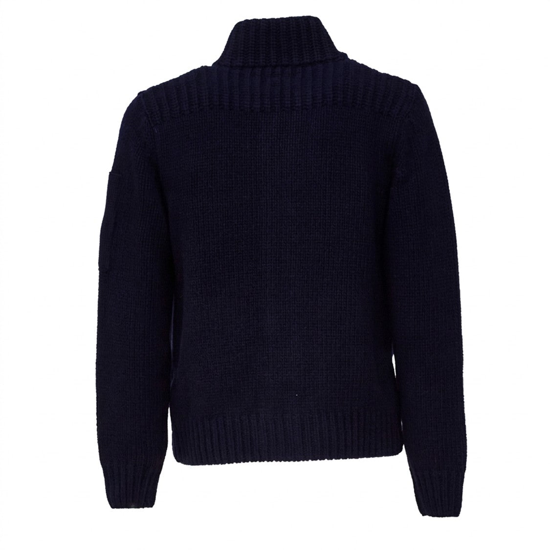 C.P. Company Button Lens Sweater With Ribbed Details And Flap Pockets
