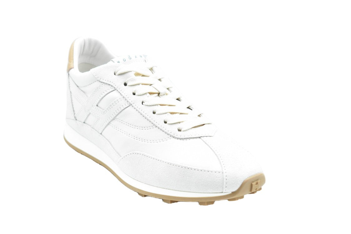 Hogan Retro-Inspired White Low-Top Sneakers