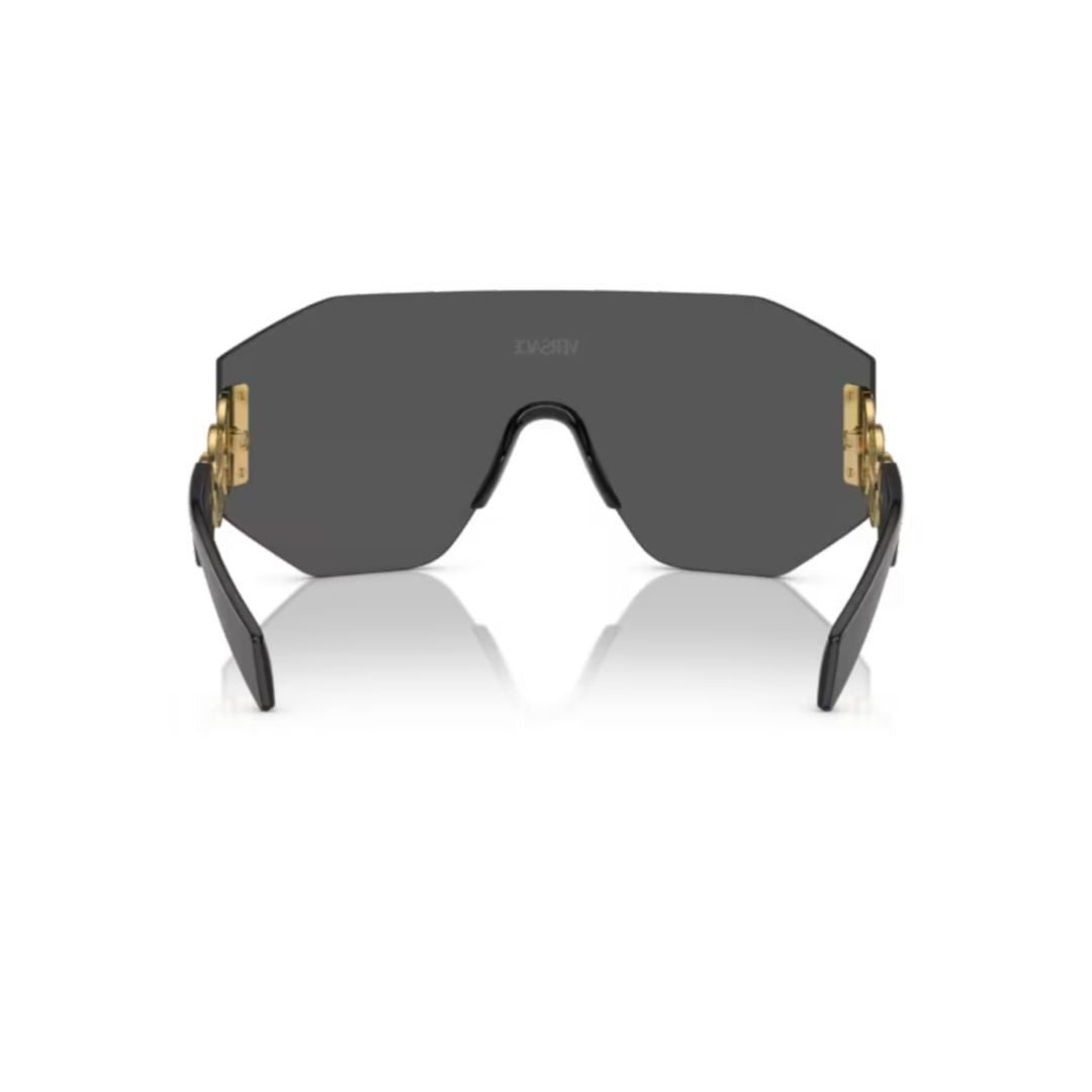 Versace Gold 2258 Sole Oversized Shield Sunglasses