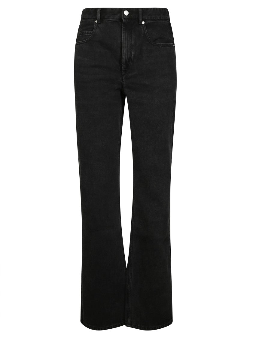 Isabel Marant Étoile Flared High-Waisted Belvira Pants With Classic Five-Pocket Style