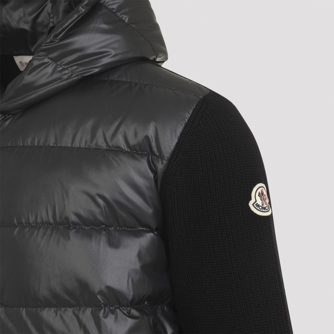 Moncler Black Virgin Wool Cardigan