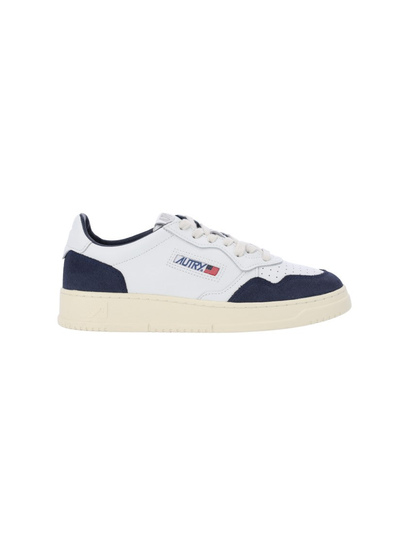 Autry Low-Top Sneakers With Navy Suede Accents