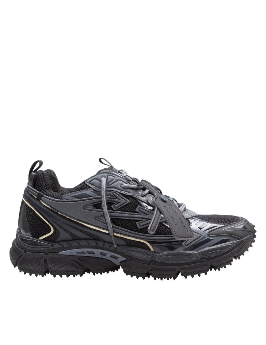 Off-White Mesh And Leather Sneakers With Iconic Arrow Motifs