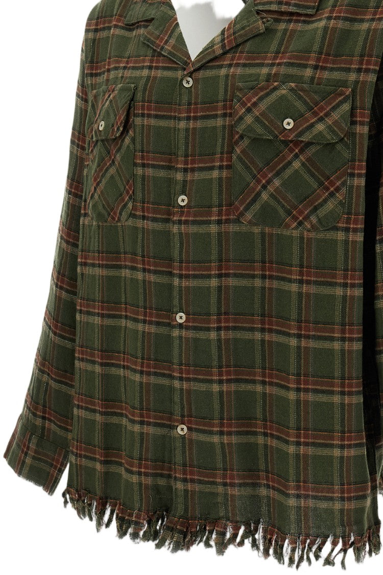 Found Multiclor Plaid Brushed Cotton Flannel Shirt