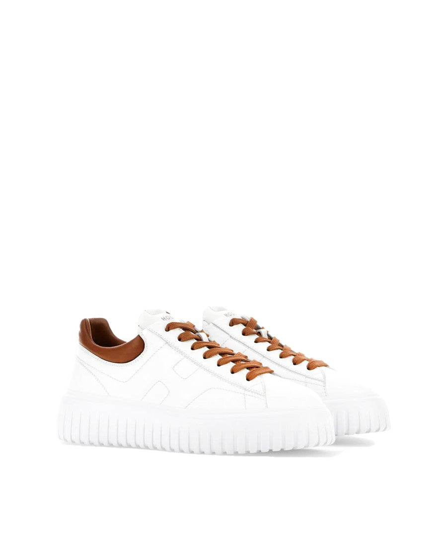 Hogan H-Stripes Sneakers White/Brown