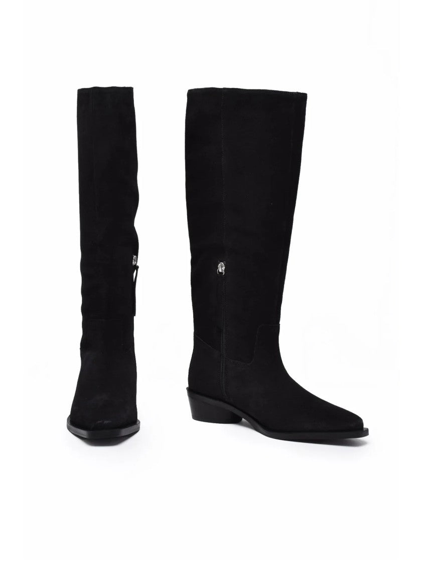 Marella Black Leather Cambusa Boots