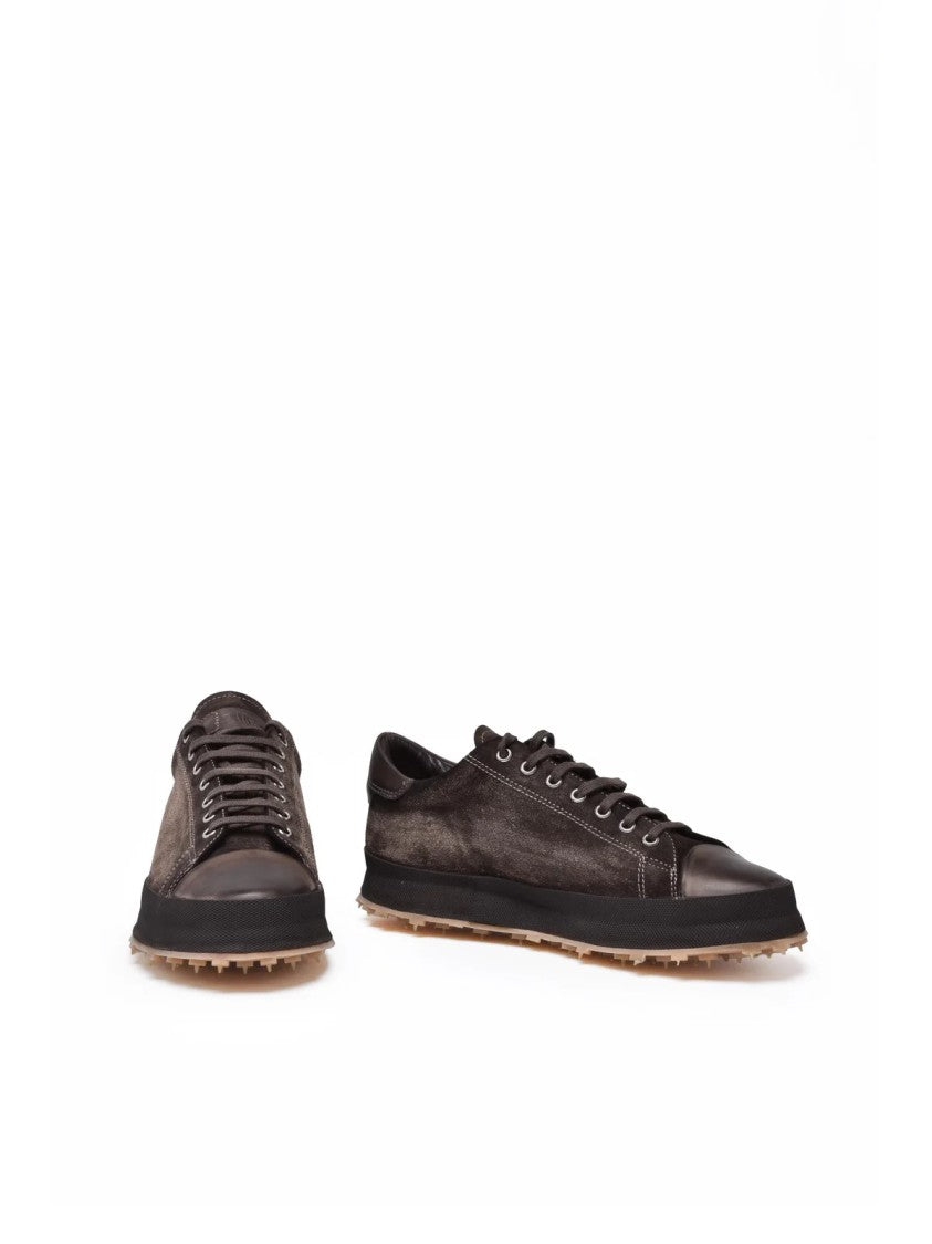 Shoto Brown Suede Low-Top Sneakers