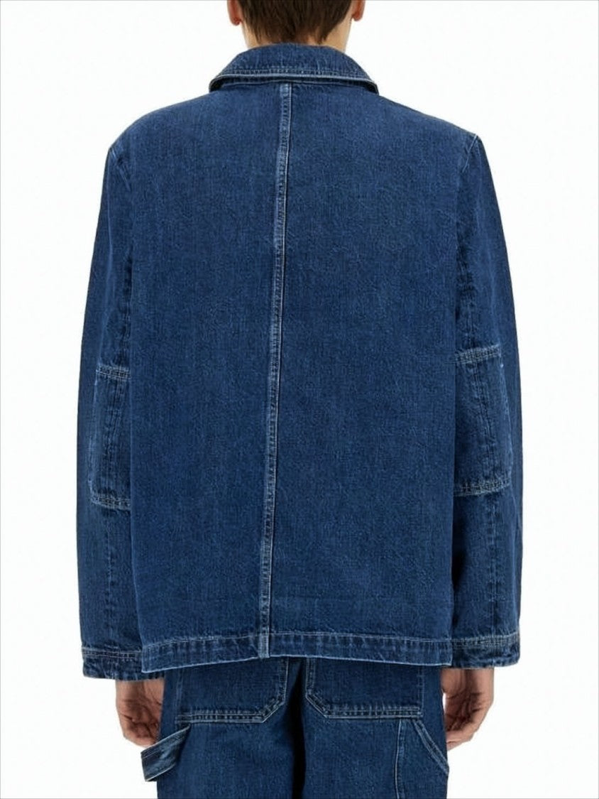 A.P.C. Straight-Cut Denim Jacket With Button-Up Front