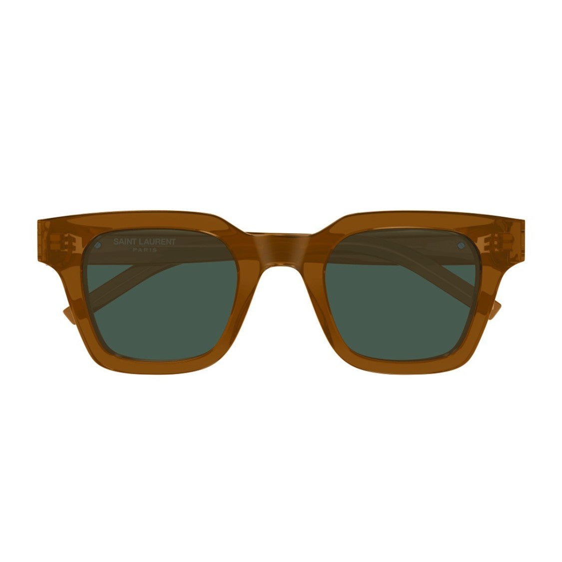 Saint Laurent Brown Linea Monogram Recycled Acetate Square Sunglasses