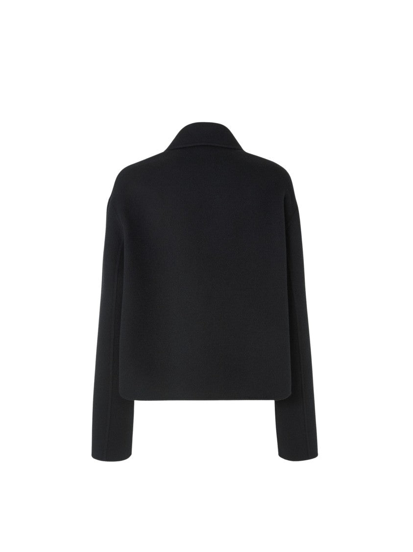 Fendi Blouson Ff Cropped Minimalist Black Jacket