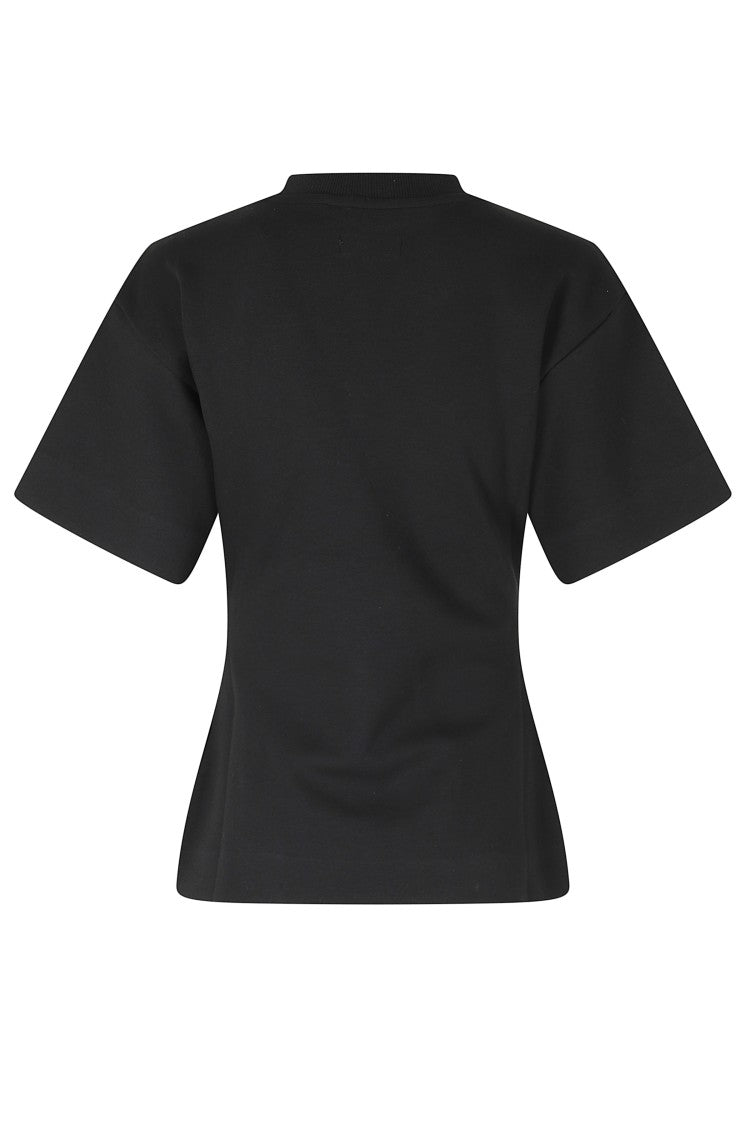 La Piscine Black Heavy Cotton Sculpted T-Shirt