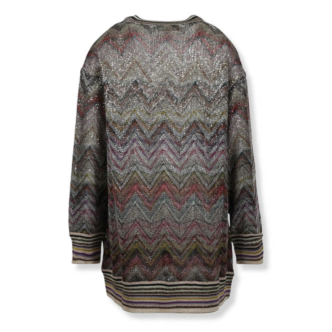 Missoni Zigzag Patterned Cardigan With Sequin Embellishments