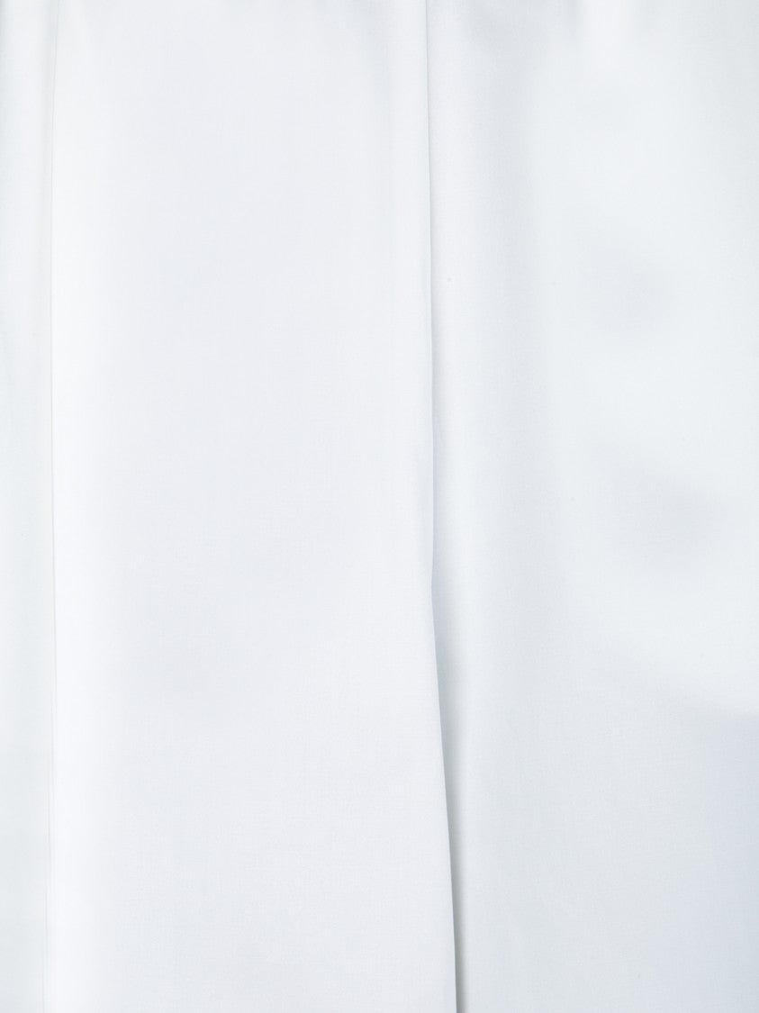 Fabiana Filippi Full-Length Optical White Cotton Trousers