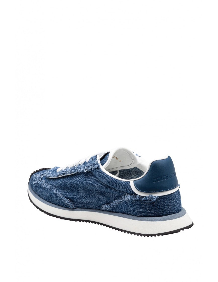 Dolce & Gabbana Denim Cushion Sneakers Color Blue Jeans