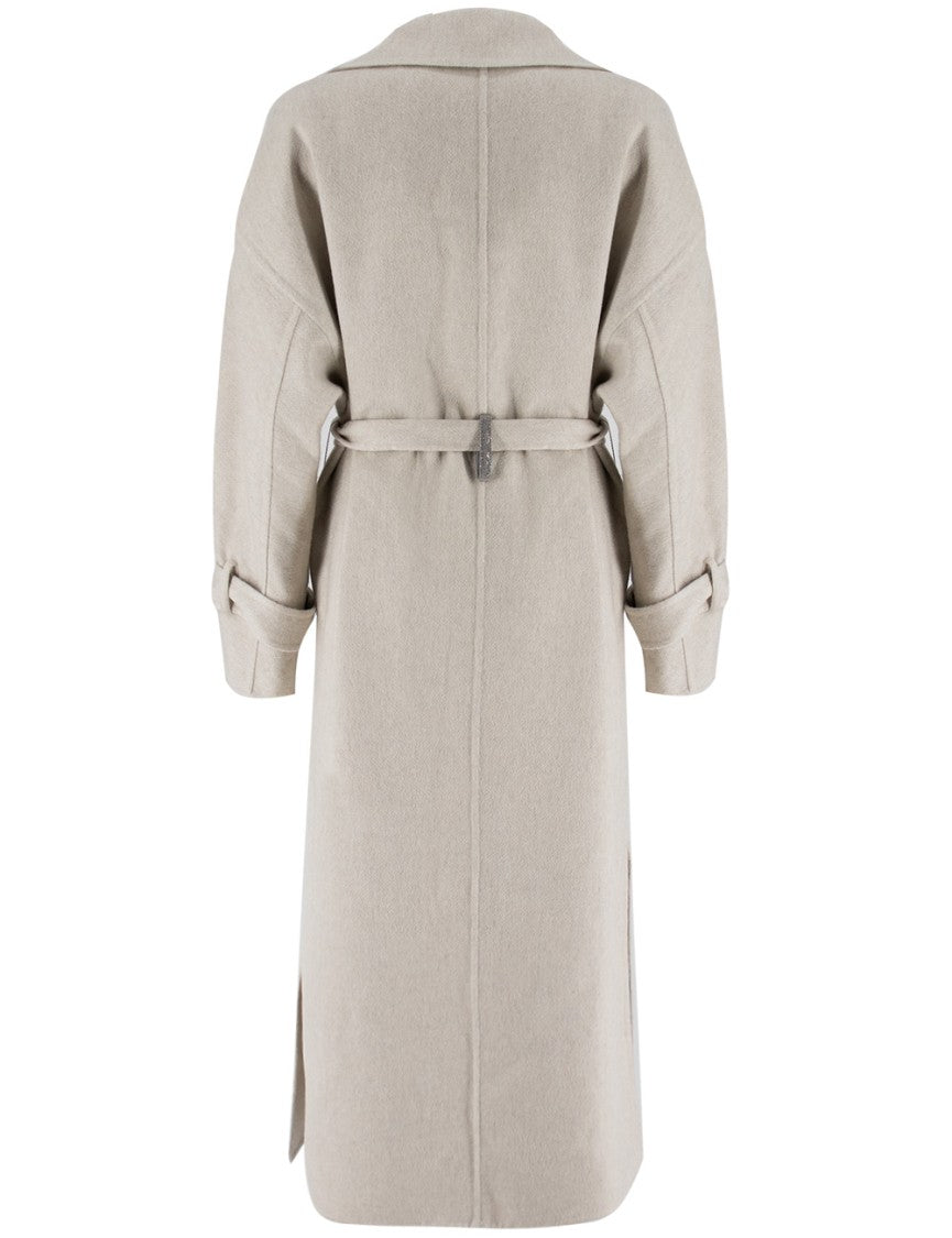 Brunello Cucinelli Marble Coat With Belt