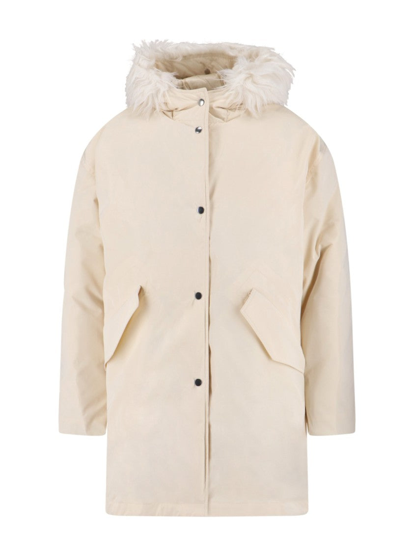 Jil Sander Faux Fur Parka – Cream