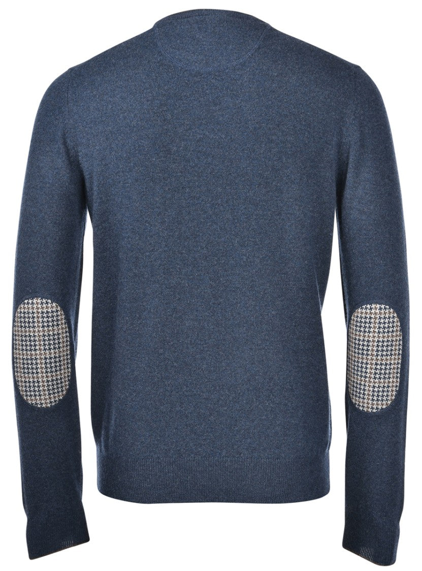 Gran Sasso Crewneck Blue Knit Sweater