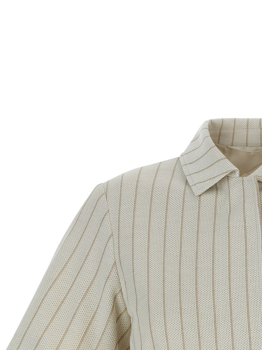 Max Mara 'Mxmangio' Pinstripe Cotton Jersey Jacket
