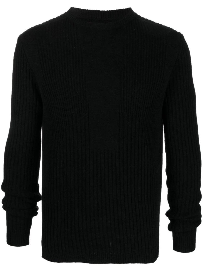 Rick Owens Ribbed Texture Round Neck Sweater