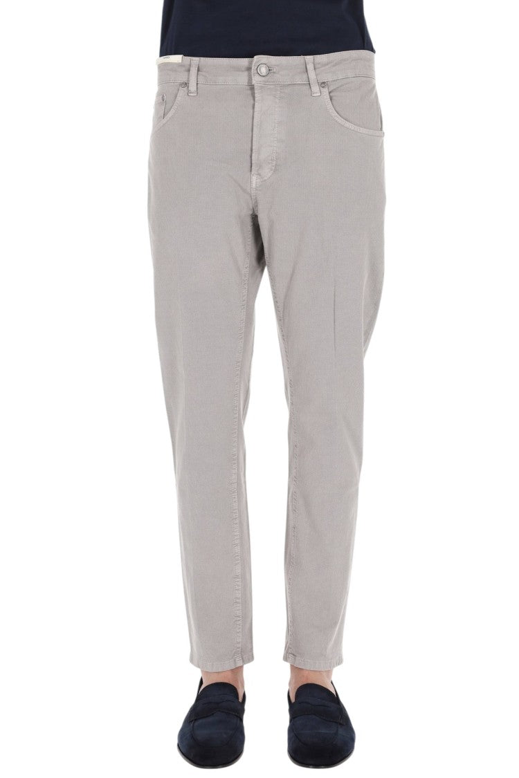 Pt Denim Herringbone Stretch Cotton Chinos