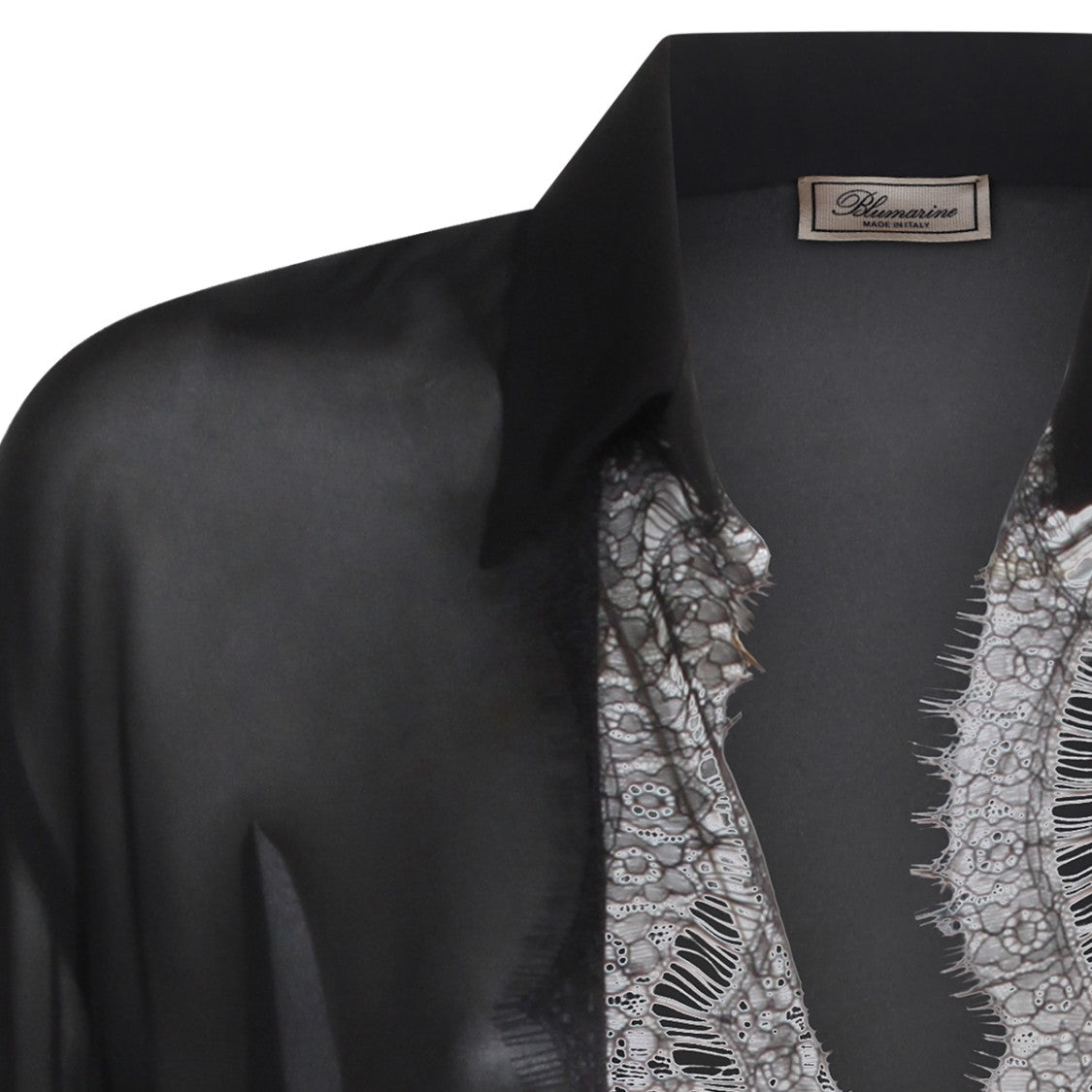 Blumarine Black Viscose Lace Shirt