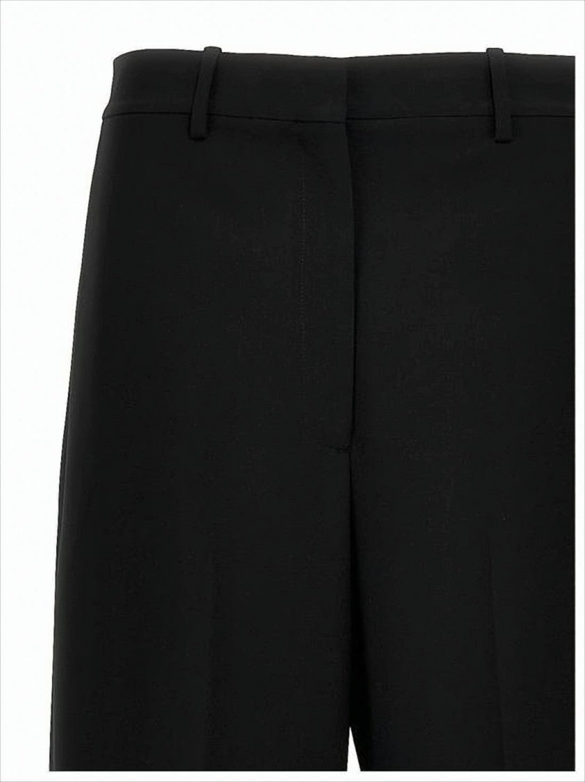 Theory Straight-Leg Black Tailored Pants With Mid-Rise Waist
