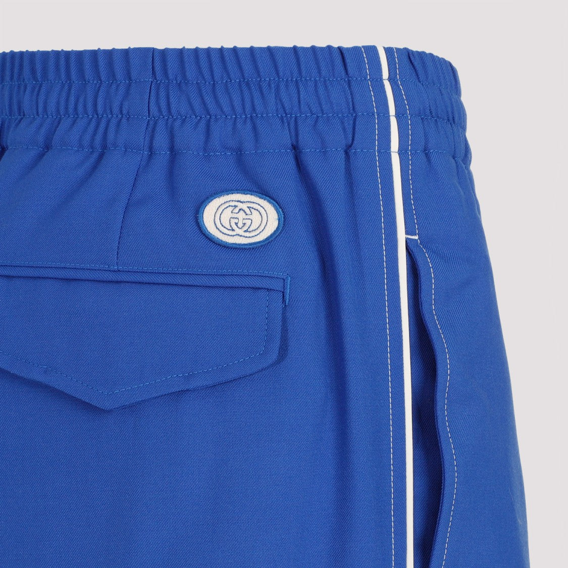 Gucci Straight Electric Blue Cotton Pants