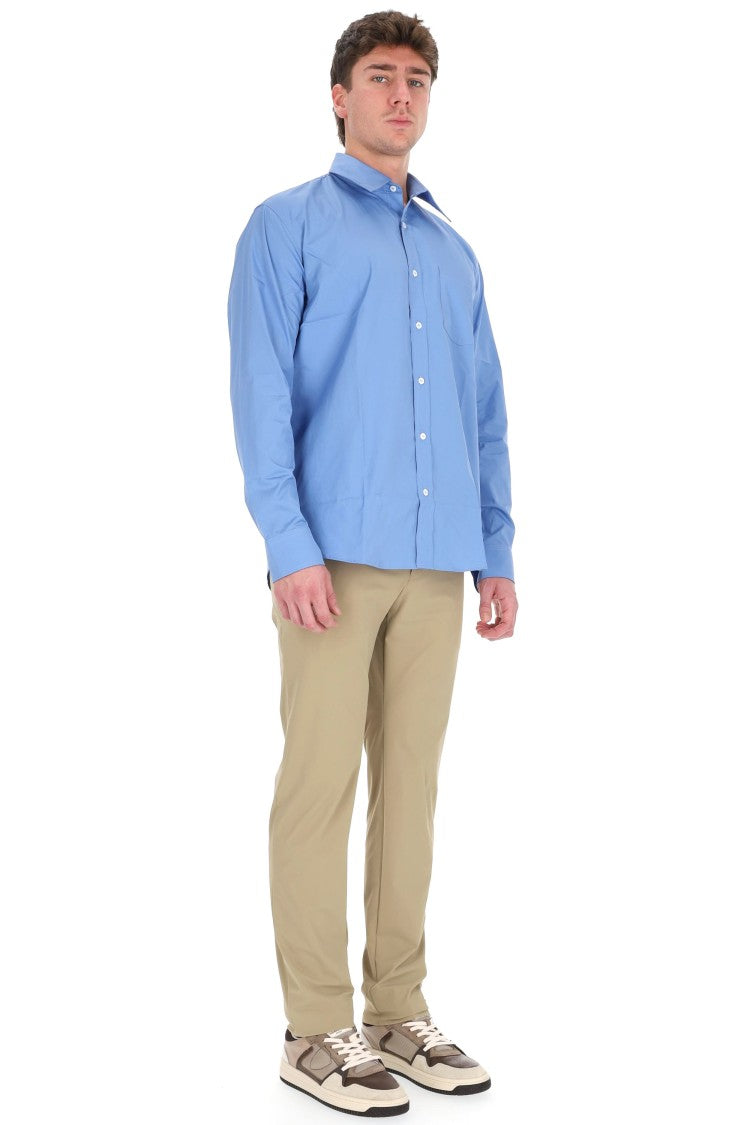 A.P.C. Owen Blue Organic Cotton Poplin Shirt
