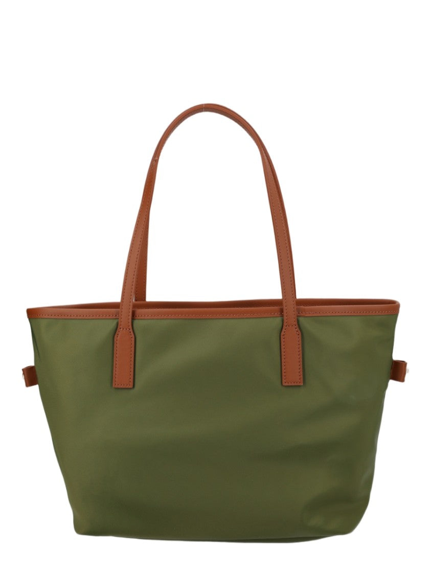 Mc2 Saint Barth Medium Tote Bag In Smooth Nylon With Leather Trim