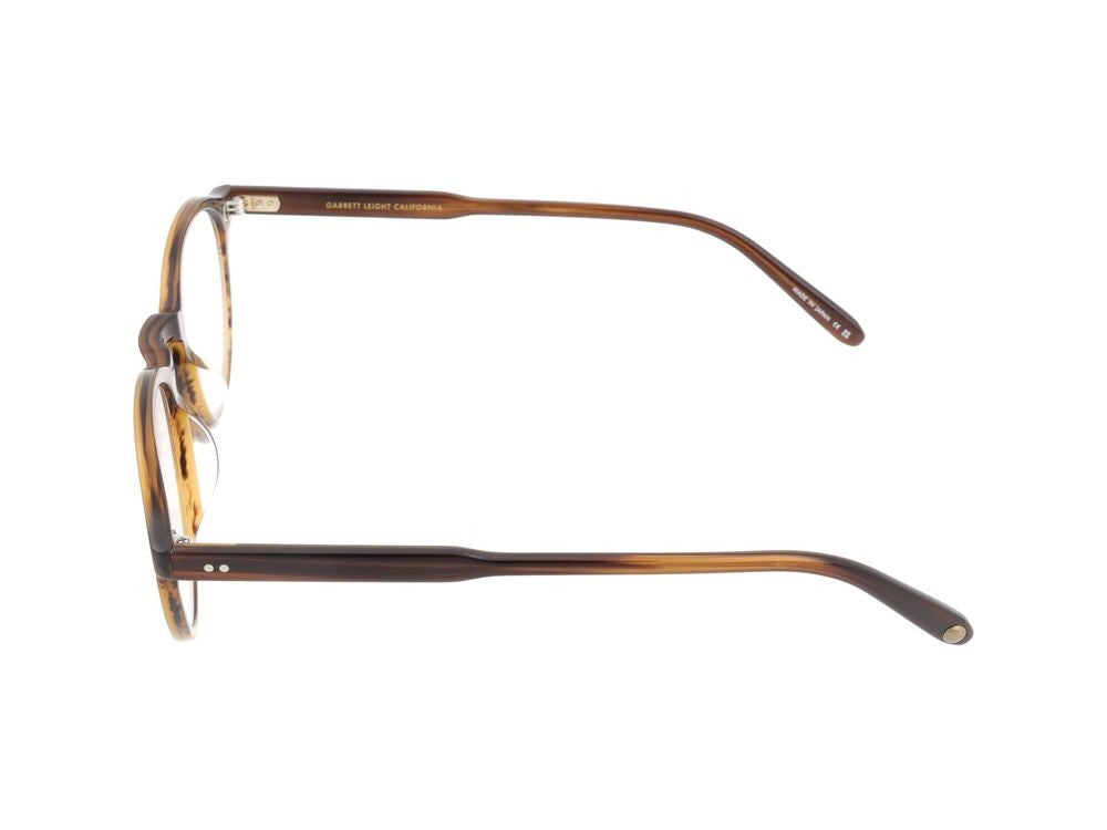 Garrett Leight Rounded Cherry Wood Finish Optical Glasses