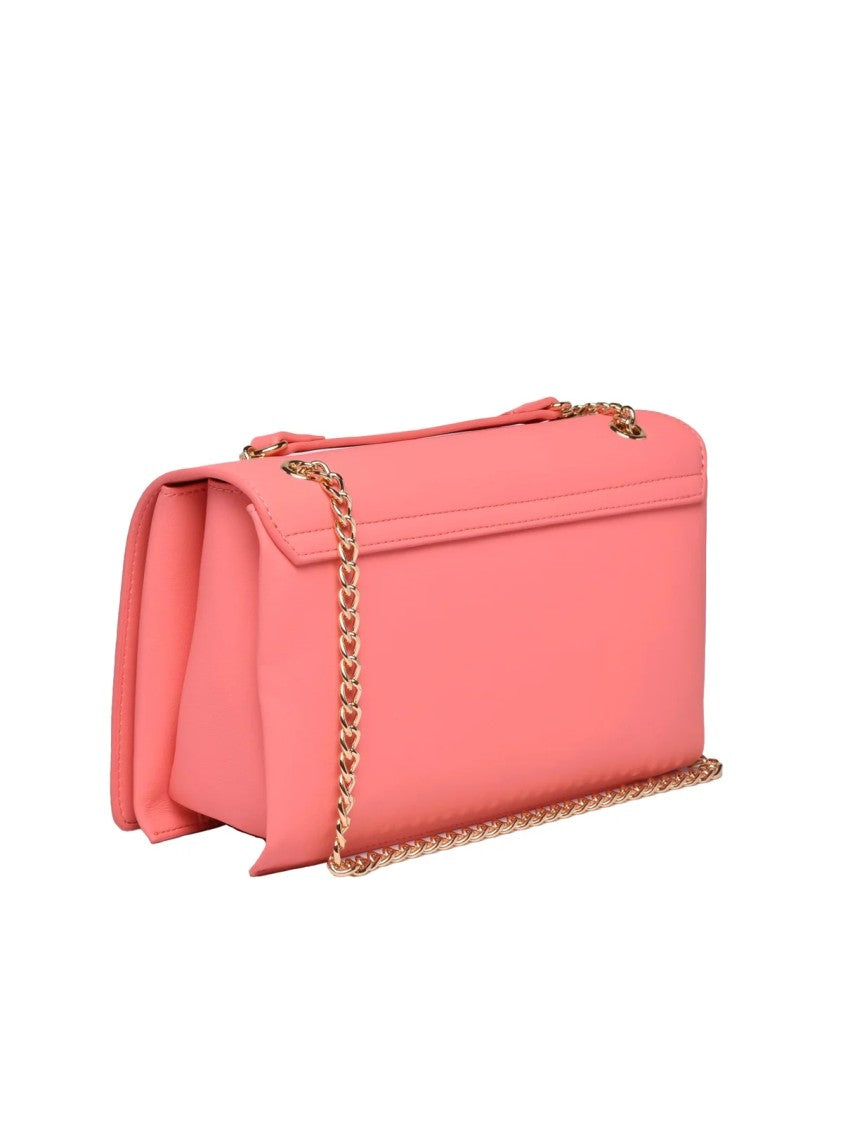 Love Moschino Red Polyurethane Logo Crossbody Bag