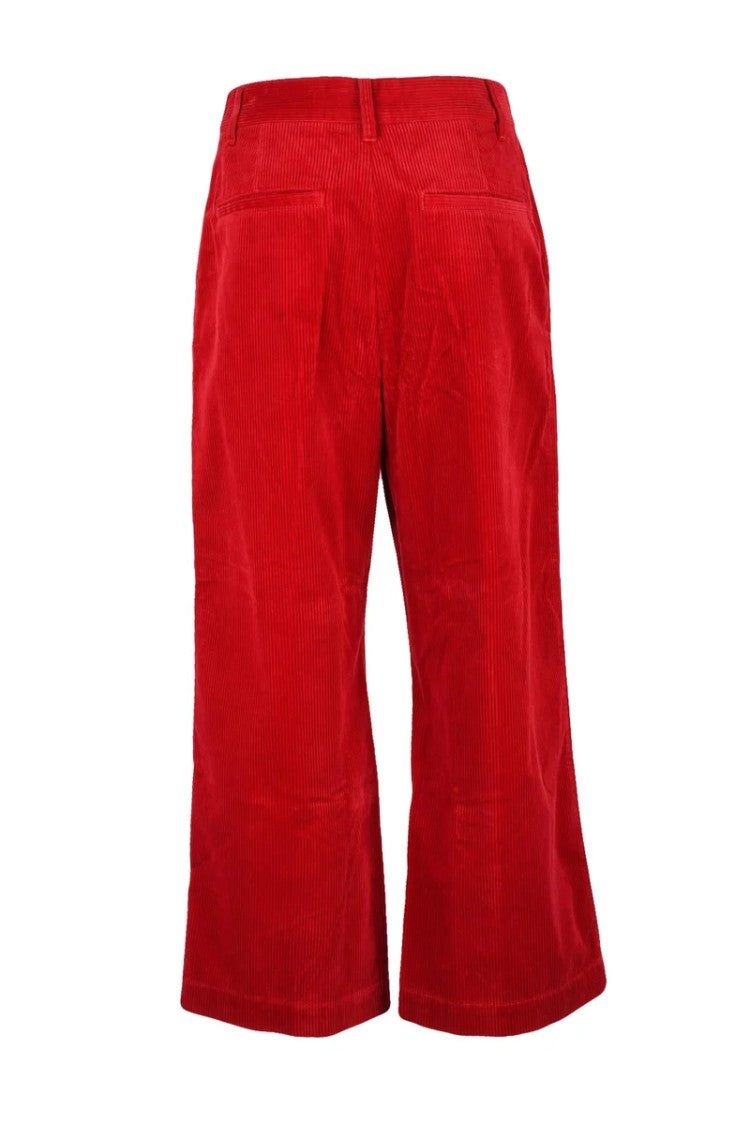 Polo Ralph Lauren Corduroy Wide-Leg Trousers With Mid-Rise Waist