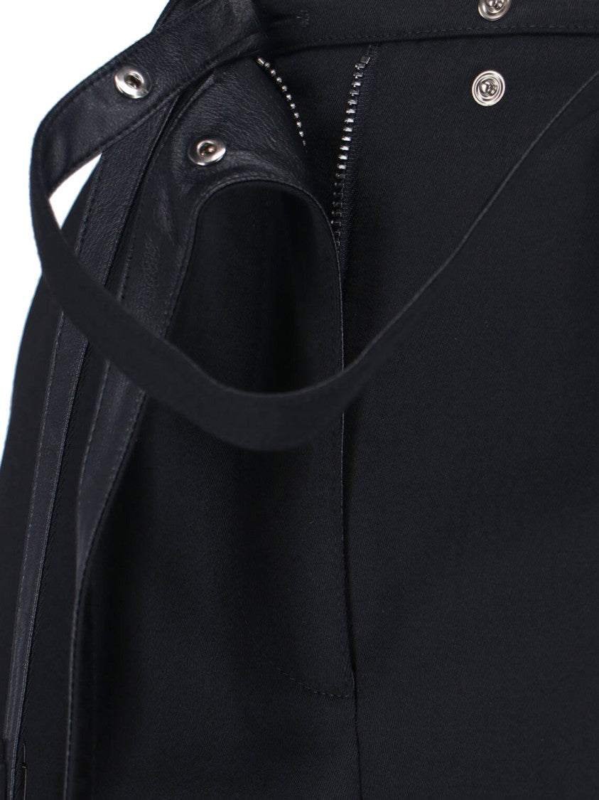 Diesel Black Tailored Wool Blend Pants With Belt