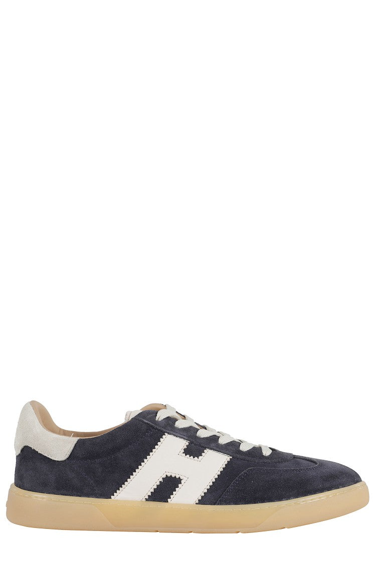 Hogan H327 Lace-Up Sneakers With Contrasting Logo