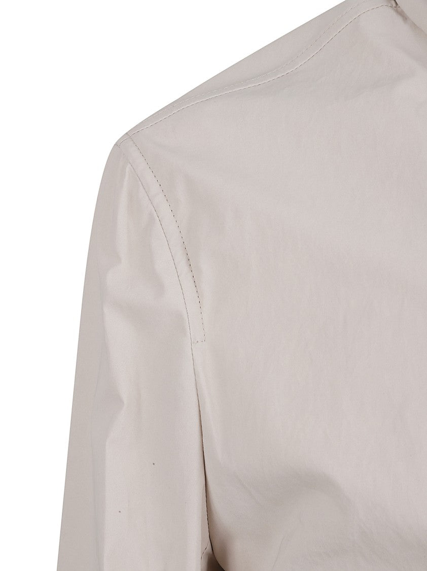 Brunello Cucinelli Textured High-Collar Coat With Zip Closure