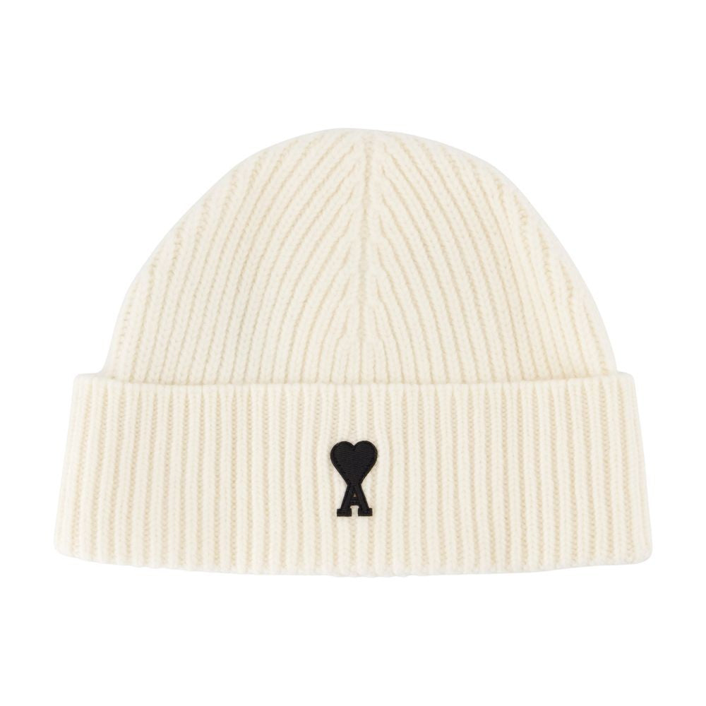 Ami Ribbed Knit Wool Beanie
