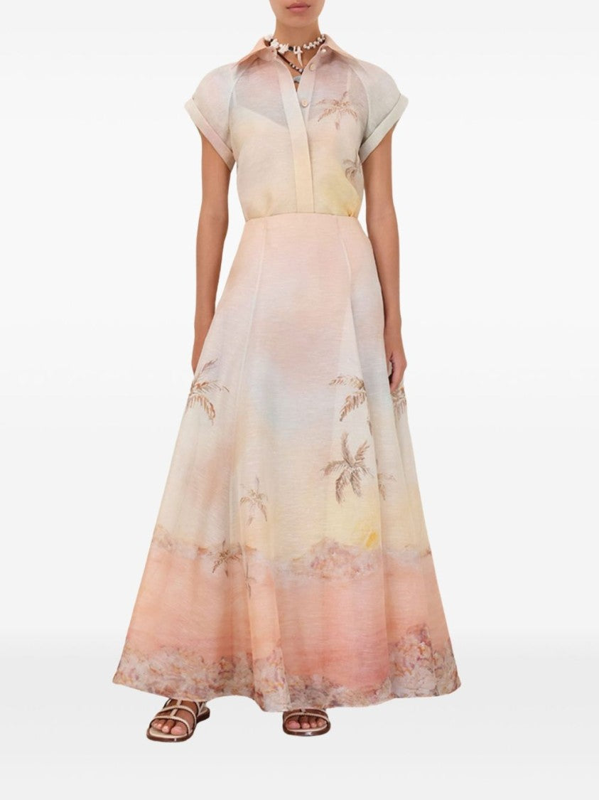 Zimmermann Pastel Gradient Maxi Skirt