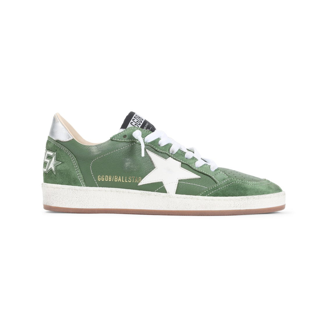 Golden Goose Ball Star Green Goat Leather Sneakers