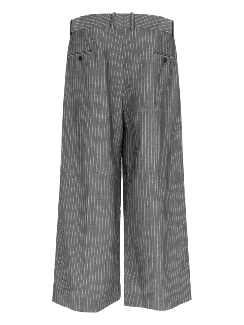Hed Mayner Wide-Leg Trousers In Virgin Wool And Mohair Blend