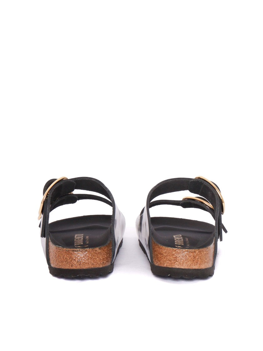 Birkenstock Black Arizona Natural Leather Slide Sandal