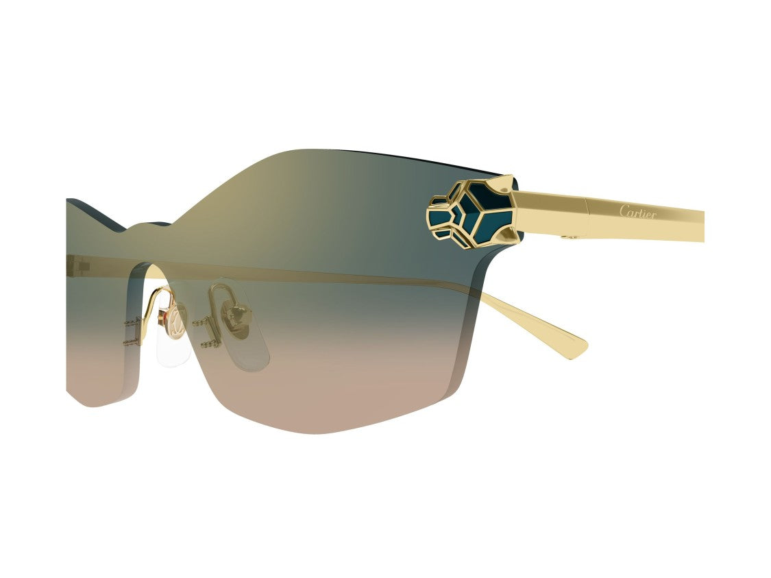 Cartier Gold Ct0678s Rimless Gradient Sunglasses