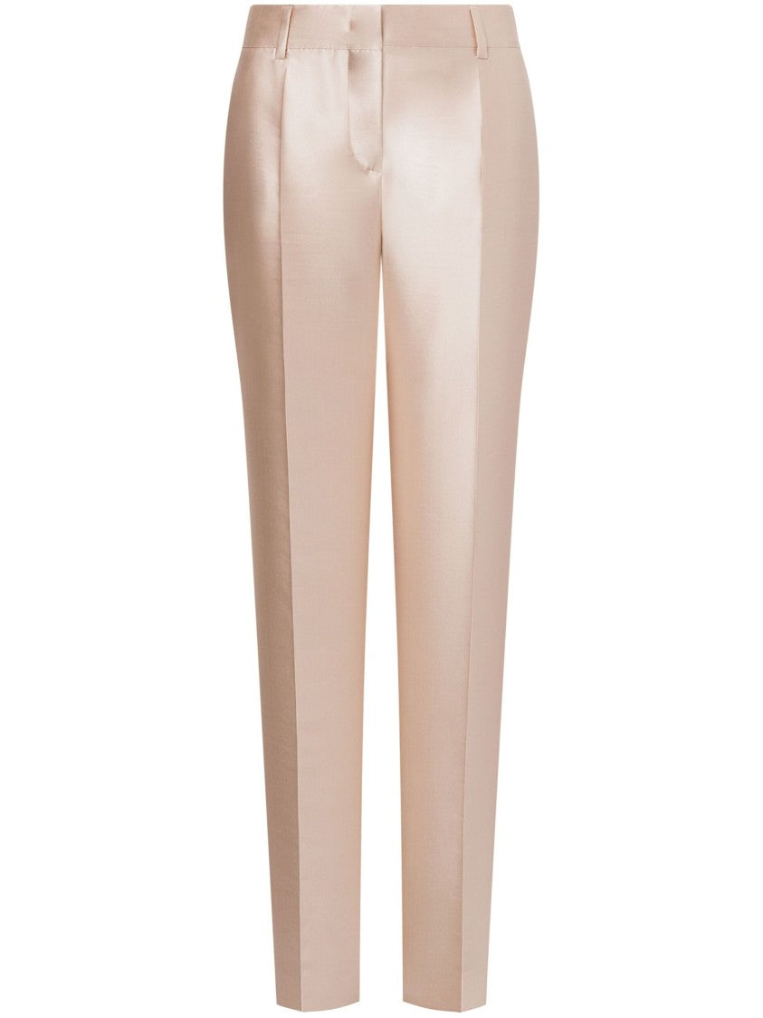 Alberta Ferretti Tailored Mikado Trousers With Lustrous Finish